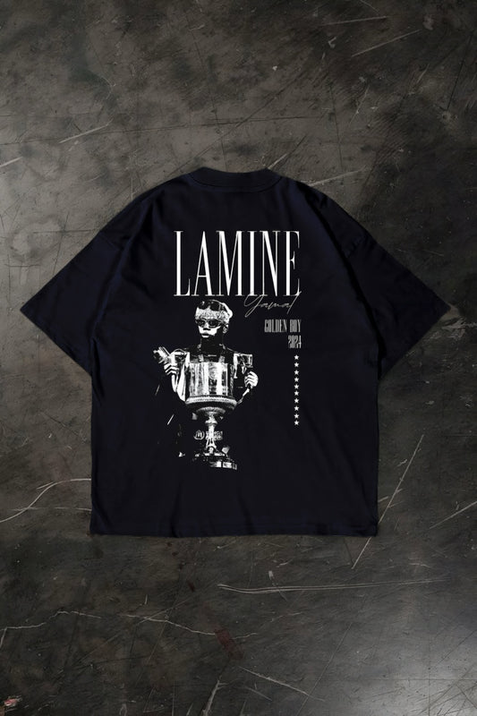 Lamine Yamal T-shirt, white cotton football fan shirt 