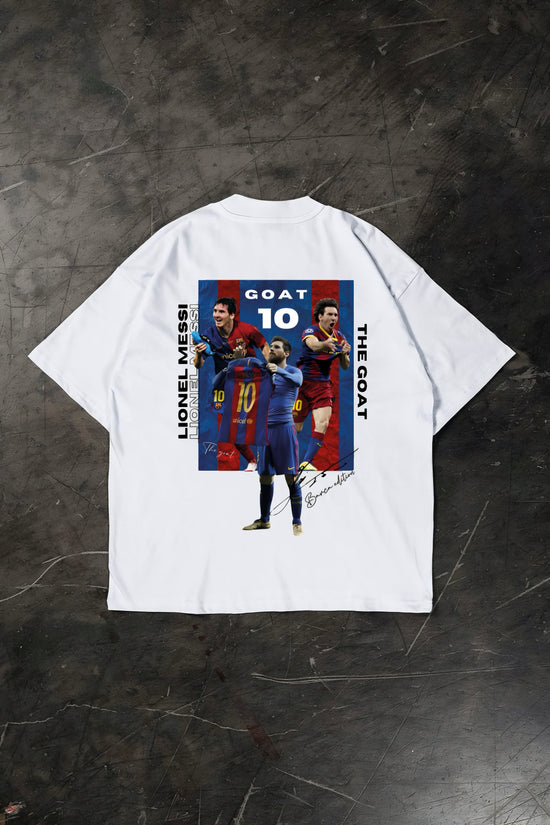 Lionel Messi T-shirt, white cotton football fan shirt 