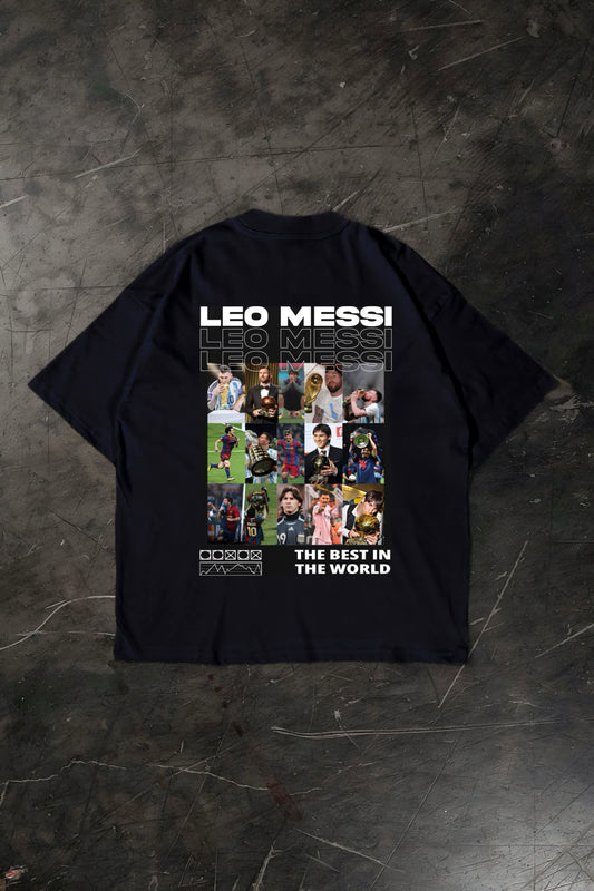 Lionel Messi T-shirt, white cotton football fan shirt