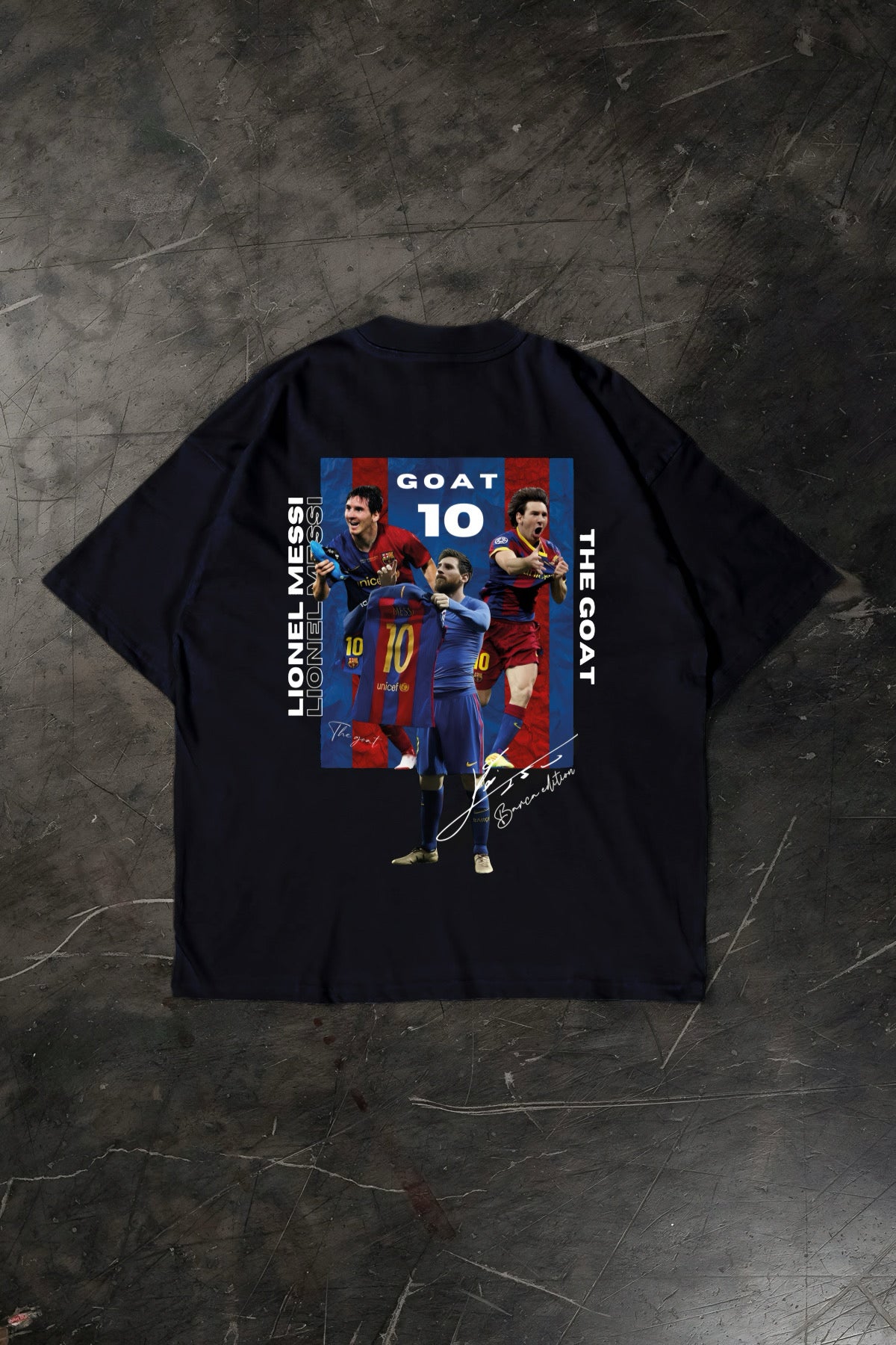 Lionel Messi T-shirt, white cotton football fan shirt