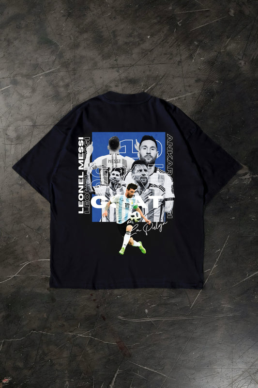 Lionel Messi T-shirt, white cotton football fan shirt 